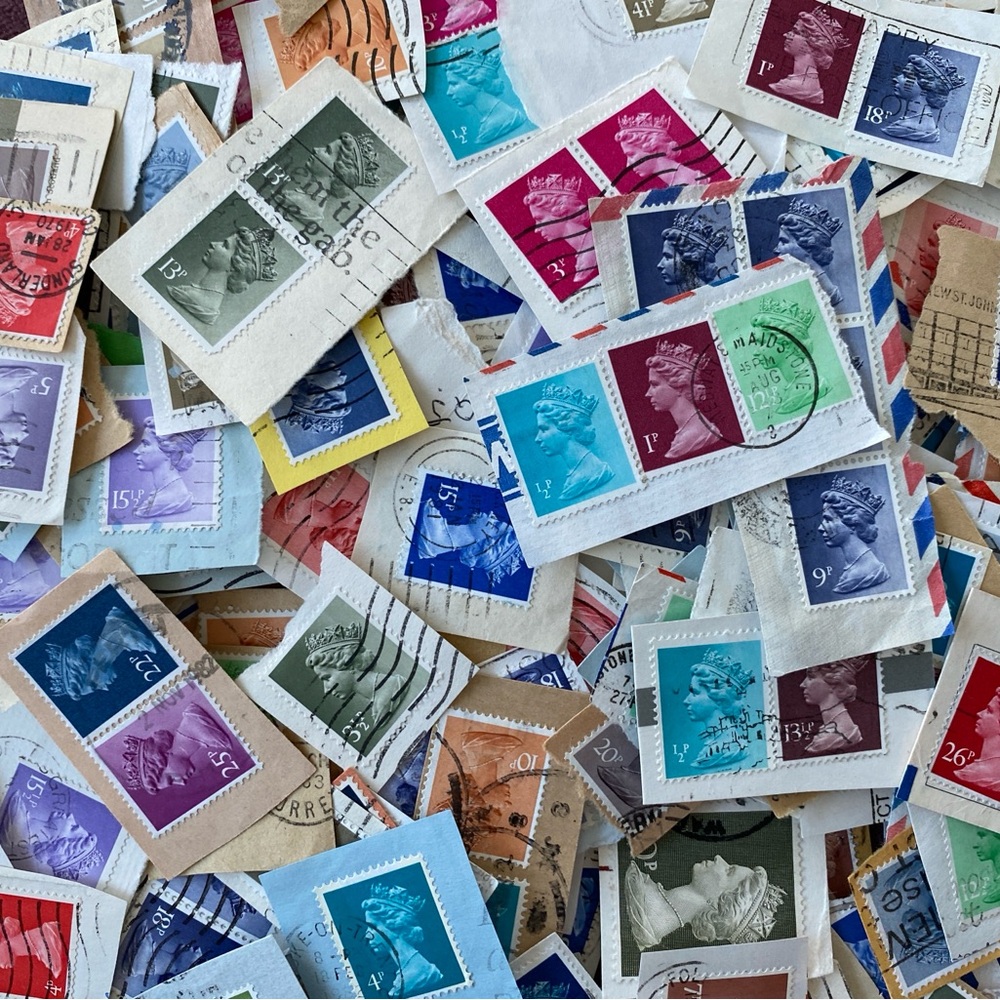 300 QEII Postage Stamps on Paper